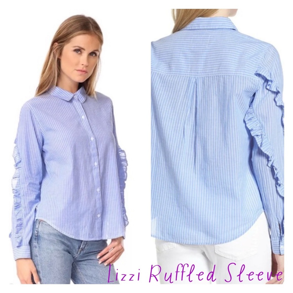 Rails Lizzi Ruffled Long Sleeve Shirt EUC